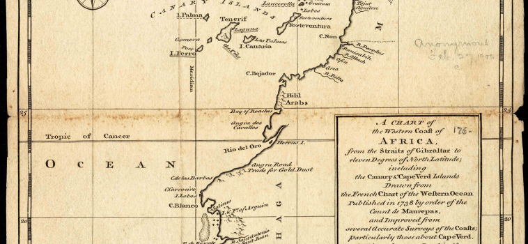 A chart of the western coast of Africa